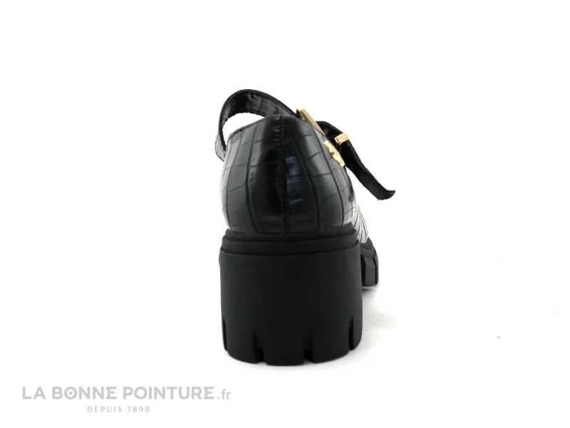 Achat chaussures Les ptites bombes LPB Femme Ballerine, vente LPB Les Petites Bombes GRAXANA noir croco - Ballerine plateforme