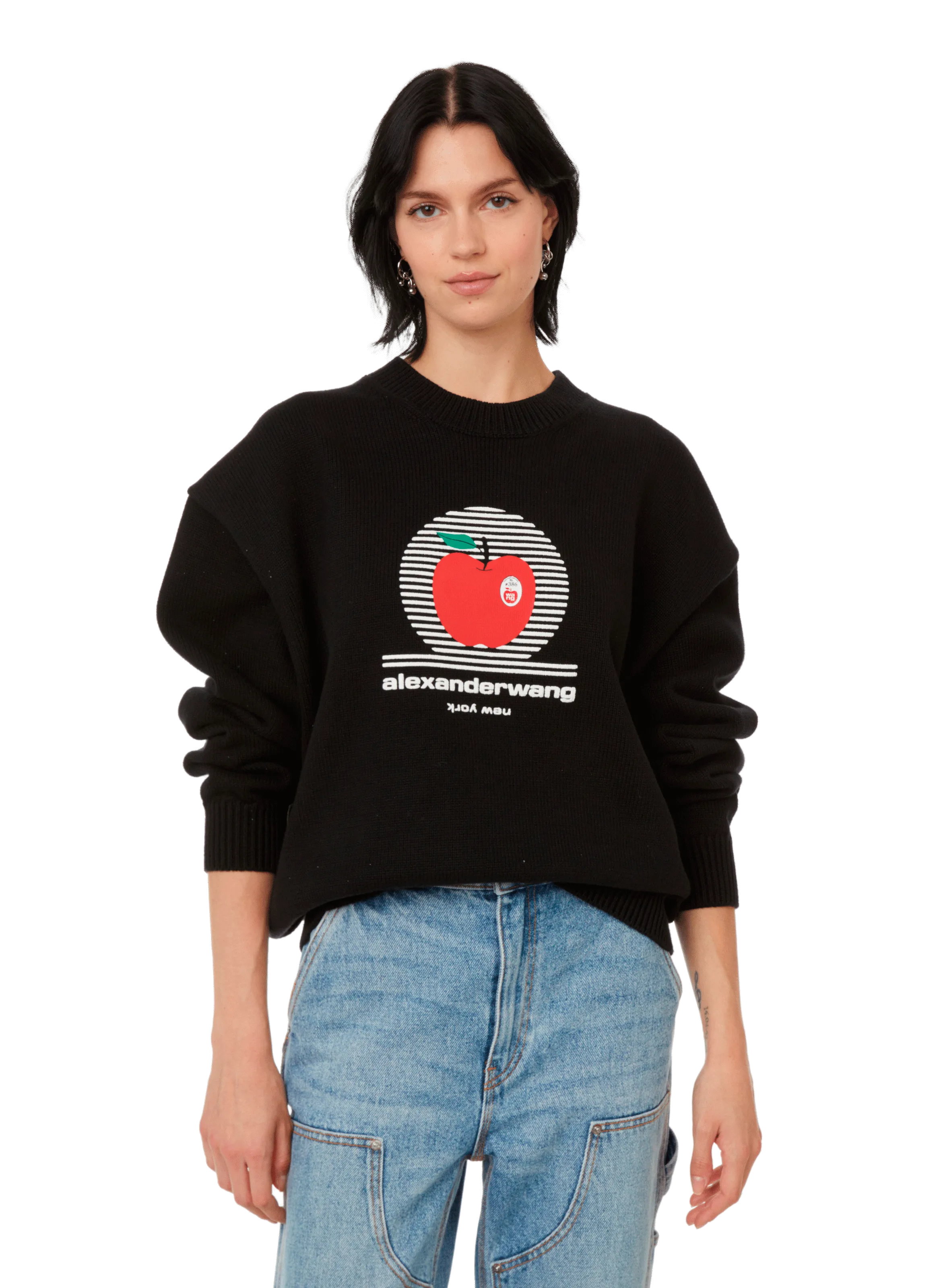 ALEXANDER WANG  Pull à logo  - Noir