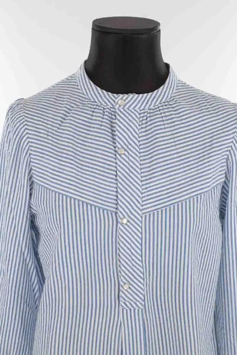 Blouse en coton Bash bleu. Matière principale coton. Taille 36.