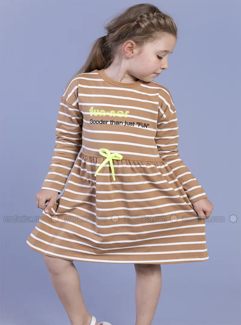 Brown - Girls` Dress