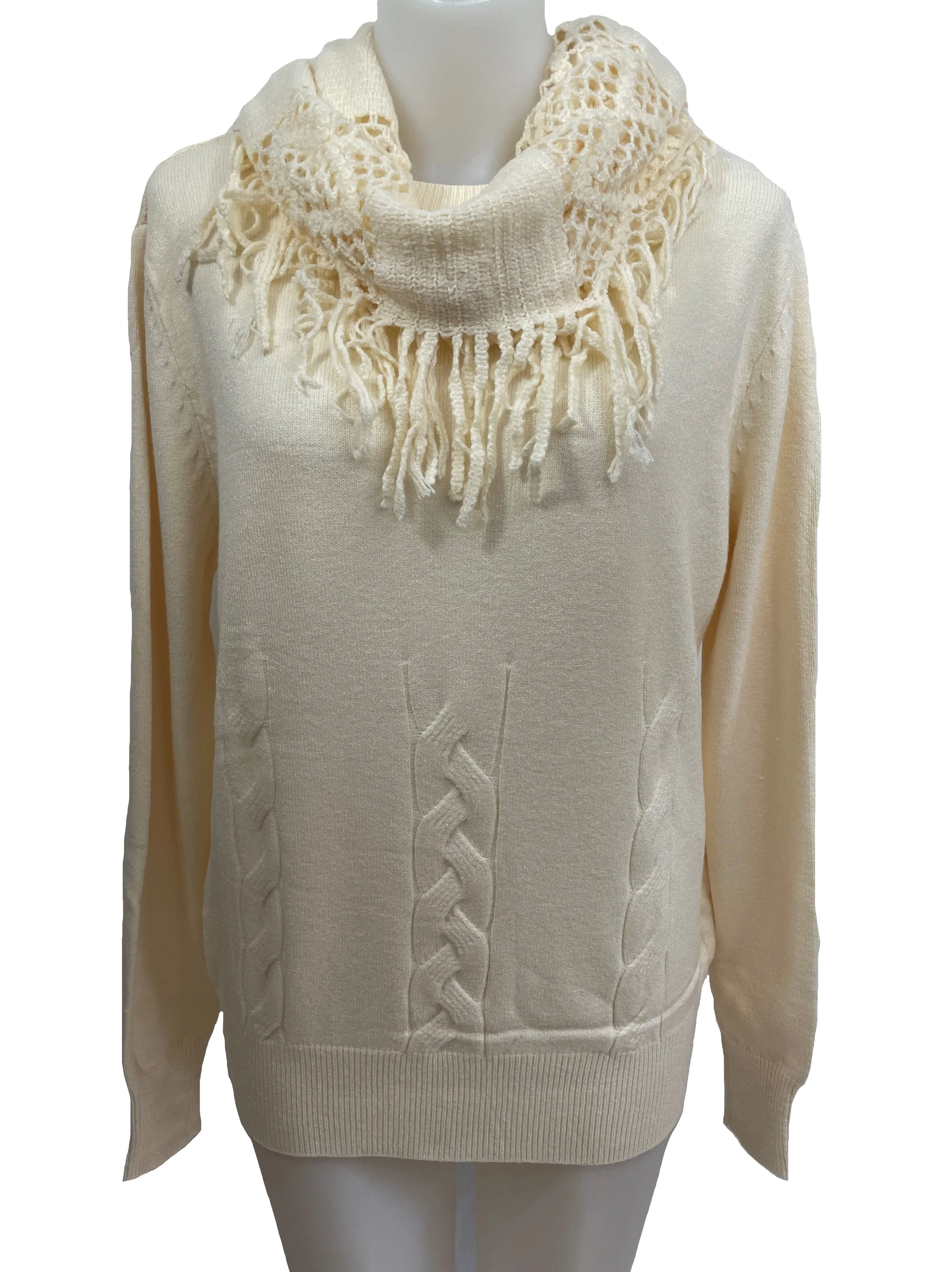 Chandail ctelé avec foulard - Promo