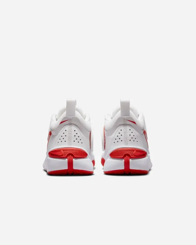 Chaussures de basket Nike Team Hustle D 11 Blanc & Rouge pour enfant