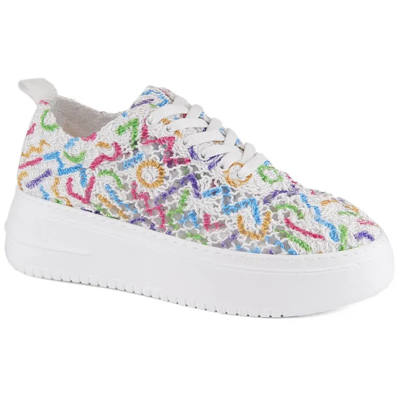 Chaussures à lacets pour femmes sur la plateforme multicolore T.Sokolski W503