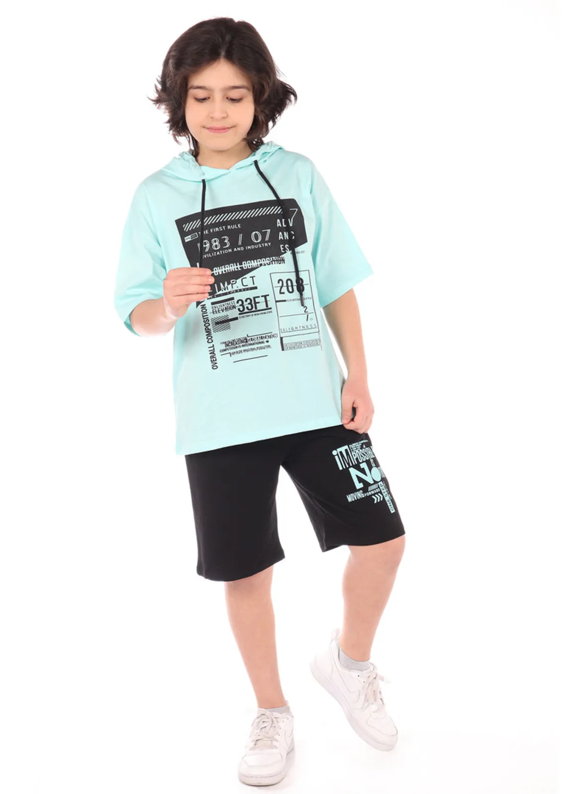 Dark Yellow - Beige - Green - Sea Green - Boys` Suit