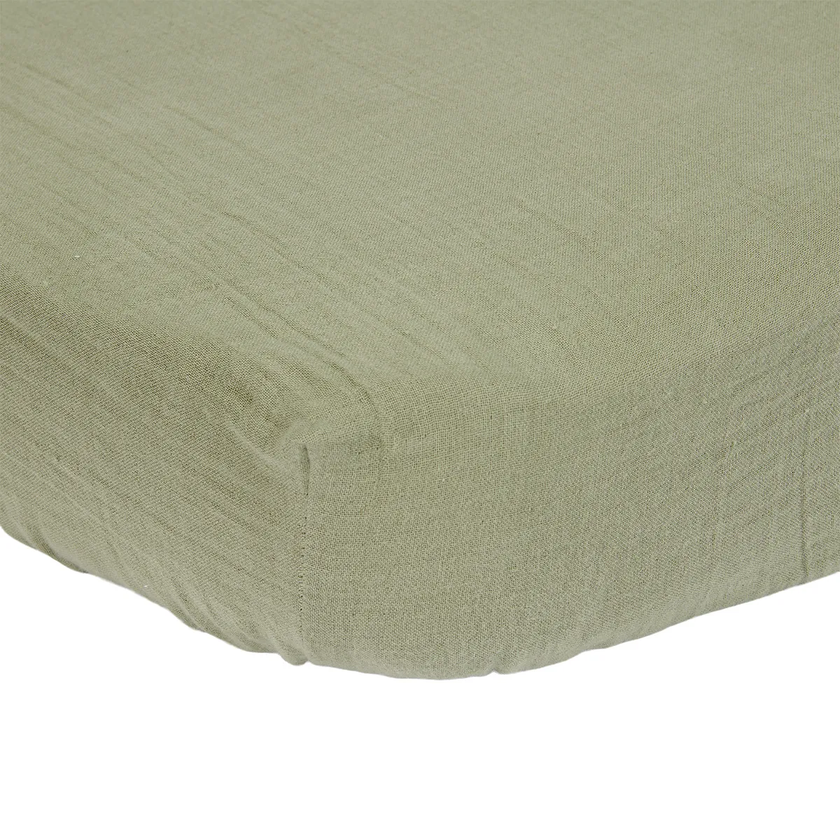 Drap Housse Berceau Little Farm Olive - 40 x 80 cm
