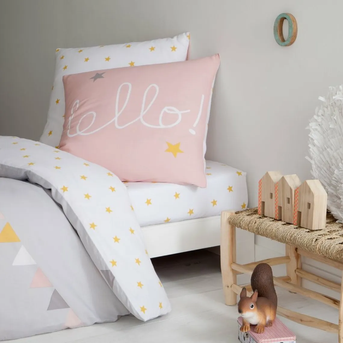 Drap-housse coton LAPINOU - rose | Drap-housse 3 SUISSES