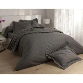 Drap-housse en percale repassage facile - Gris | Drap-housse 3 SUISSES