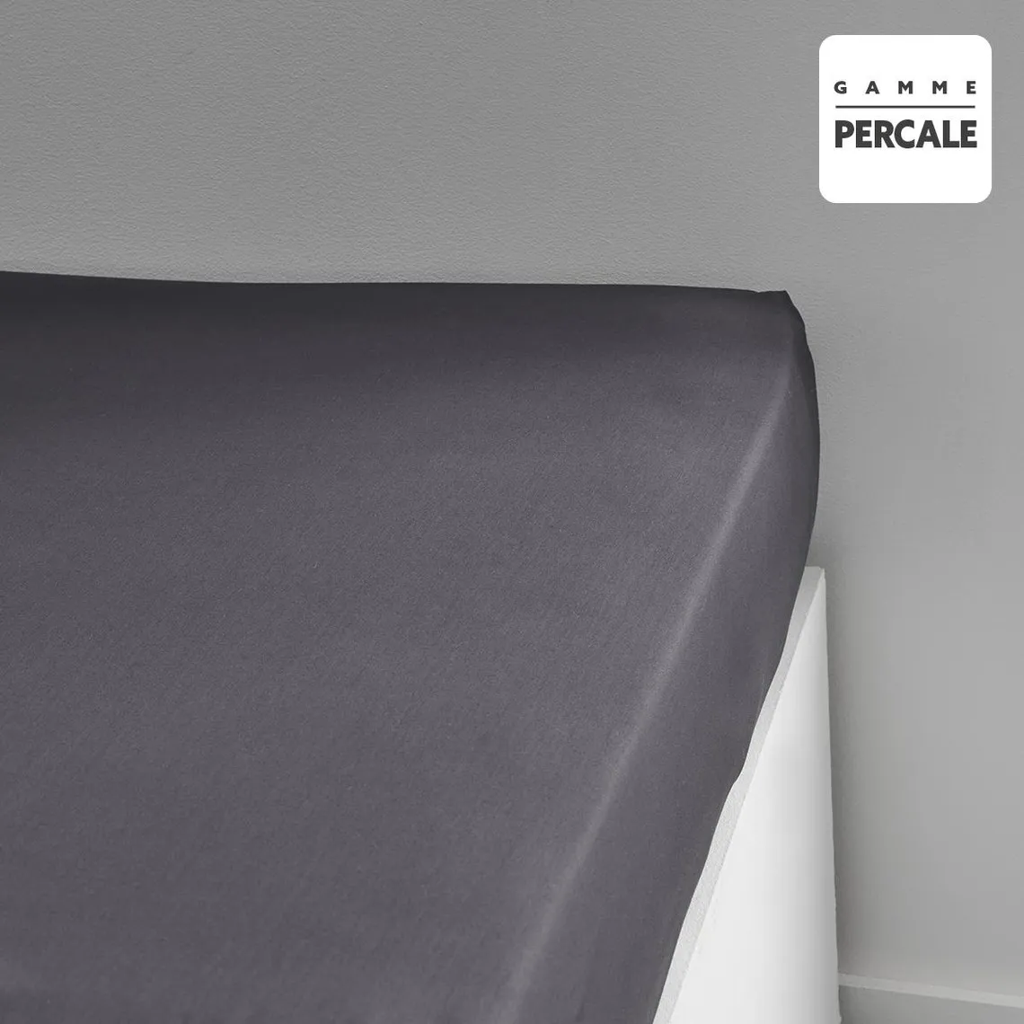 Drap-Housse Prestige En Percale De Coton Fusain | 3 Suisses