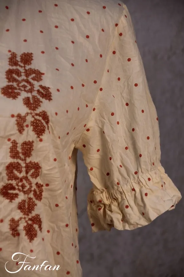 Ewa i Walla Blouse 44773 Dot Red Checks Dots