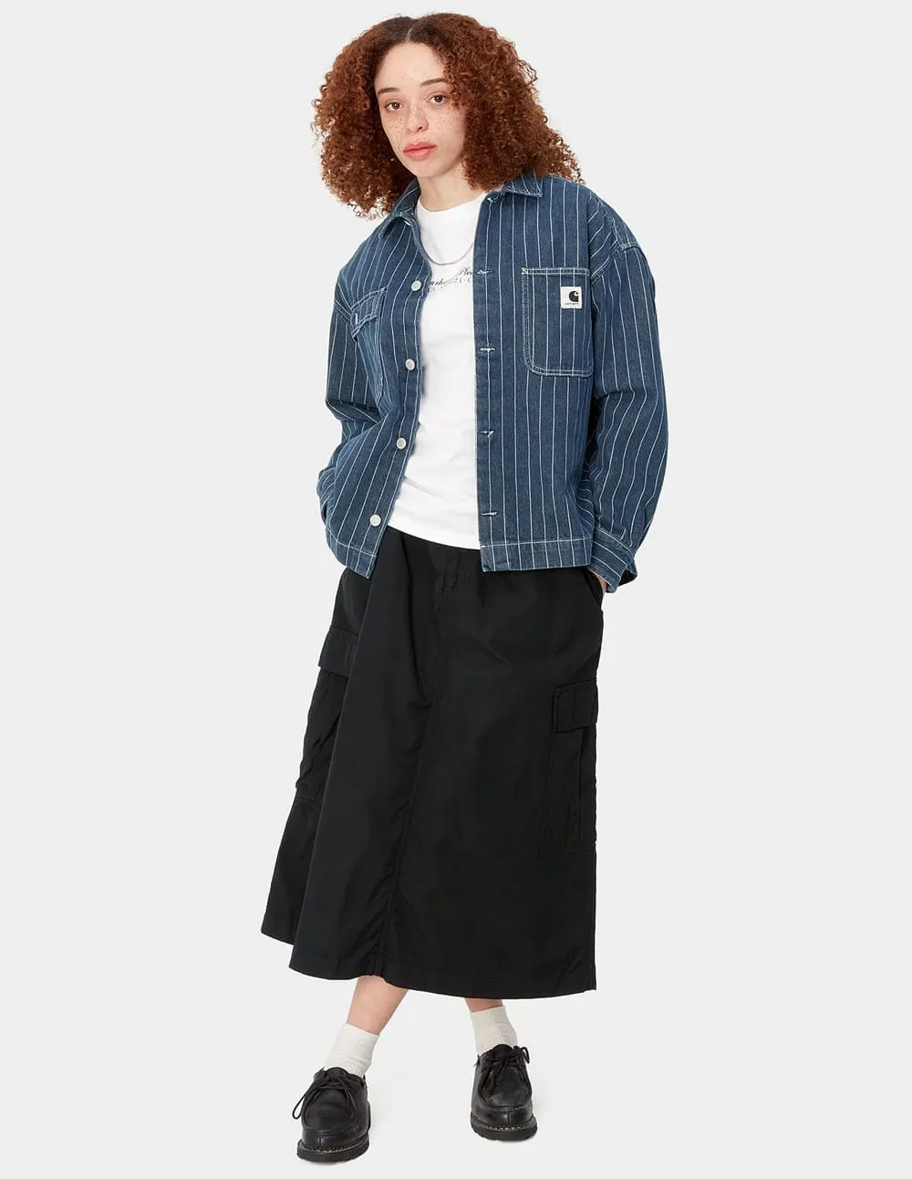 Falda Carhartt WIP Jet Cargo Negra Mujer