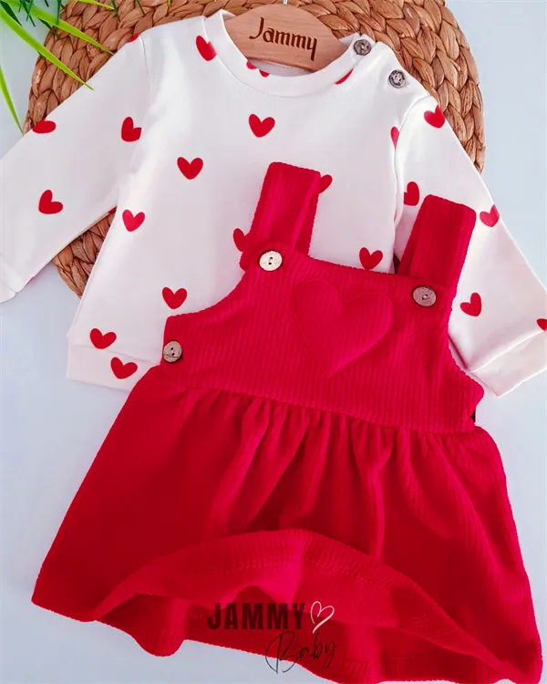 heart polar gilet dress & body set