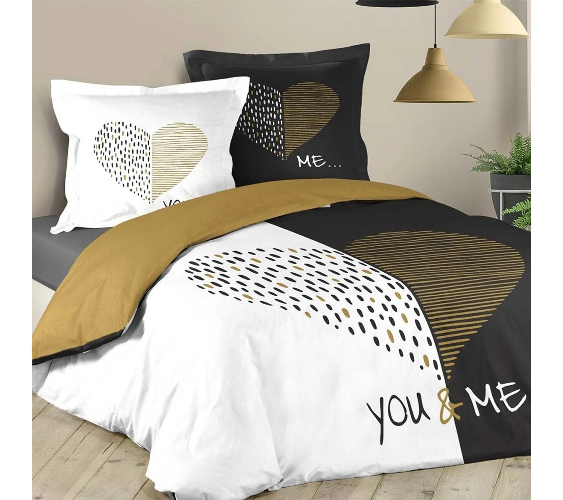 Housse De Couette 220x240 + 2 Taies Miu Coton