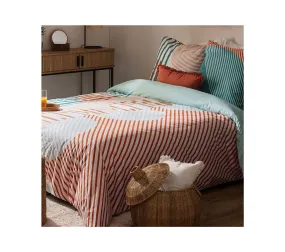 Housse De Couette 240x220 Logan + 2 Taies 100% Coton 57 Fils