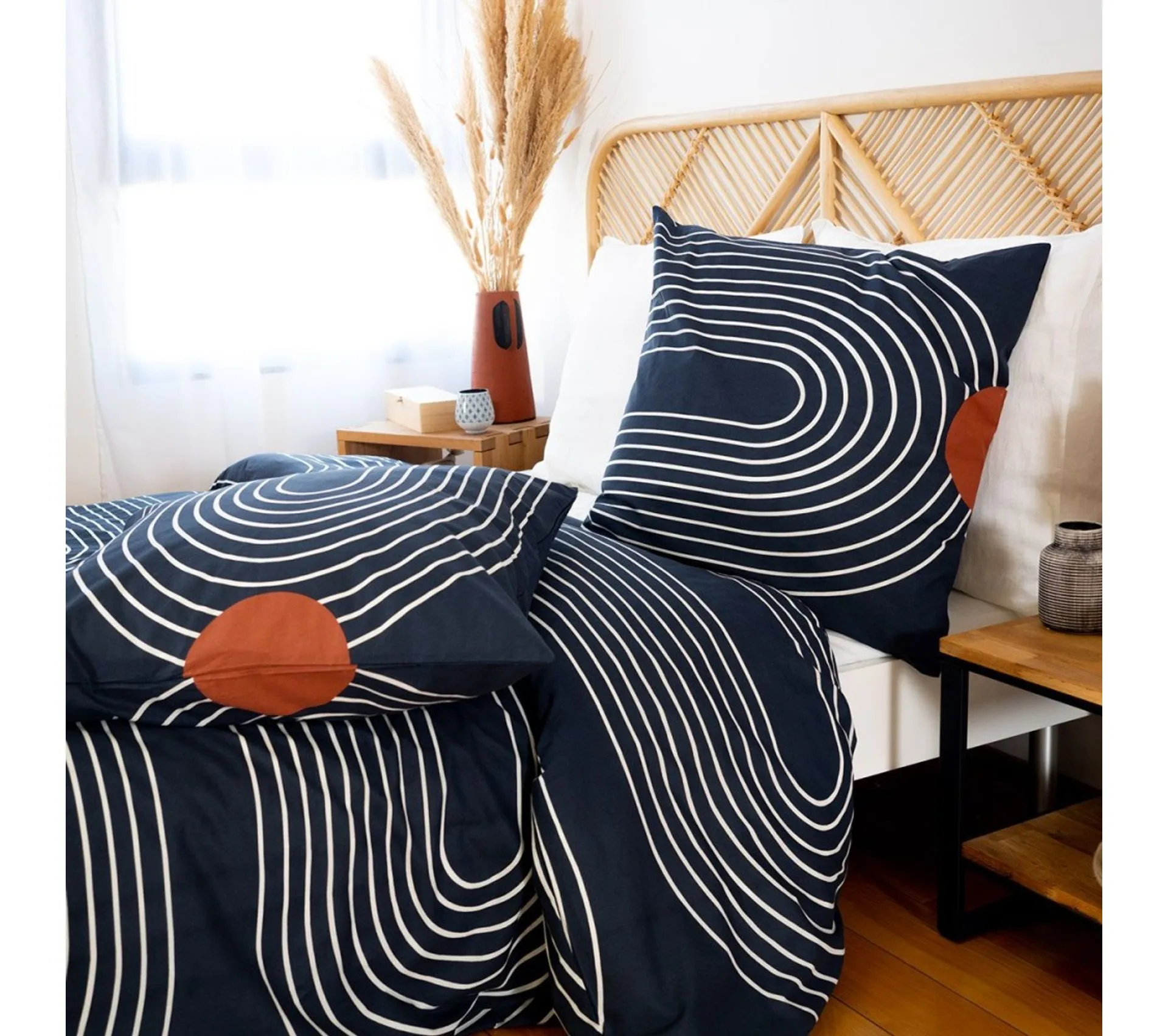 Housse De Couette 260x240 Cuts + 2 Taies 100% Coton 57 Fils