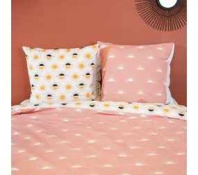 Housse De Couette 260x240 Terramea + 2 Taies 100% Coton Adouci 57 Fils/cm2