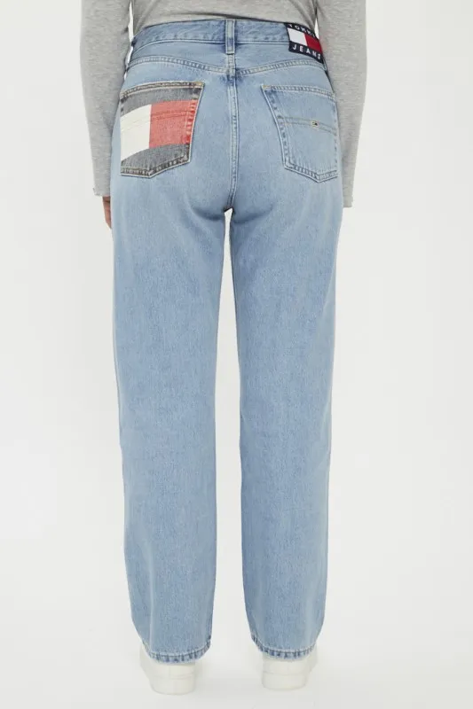 Jeans droit délavé