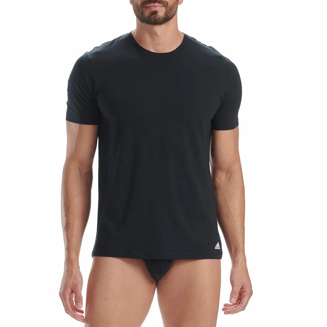 Lot de 3 tee-shirts col rond homme Active Core Coton Adidas noir | 3 Suisses