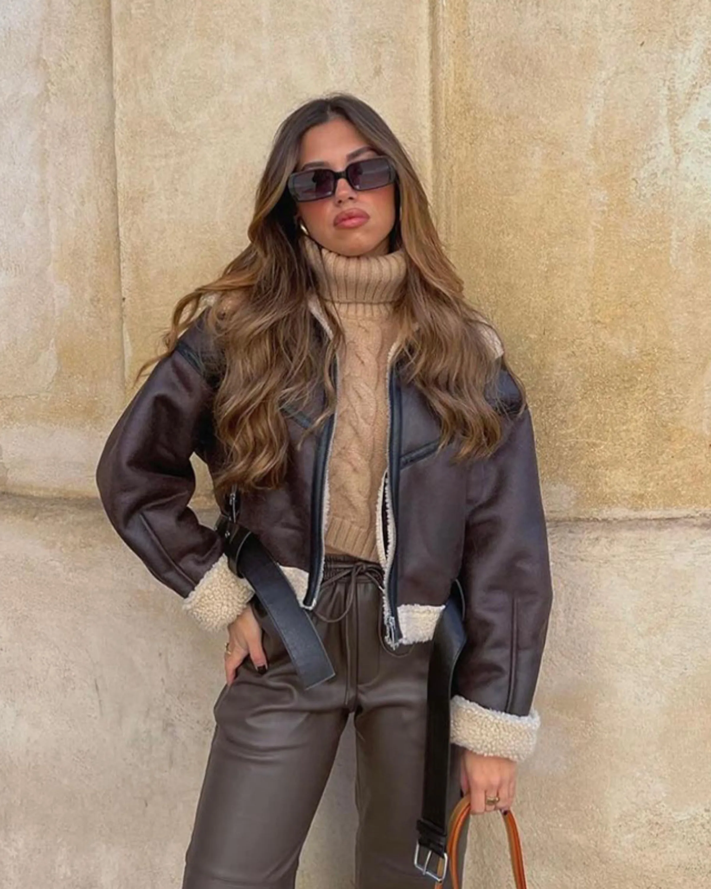 Maya - Veste en cuir vintage pour femme Succès