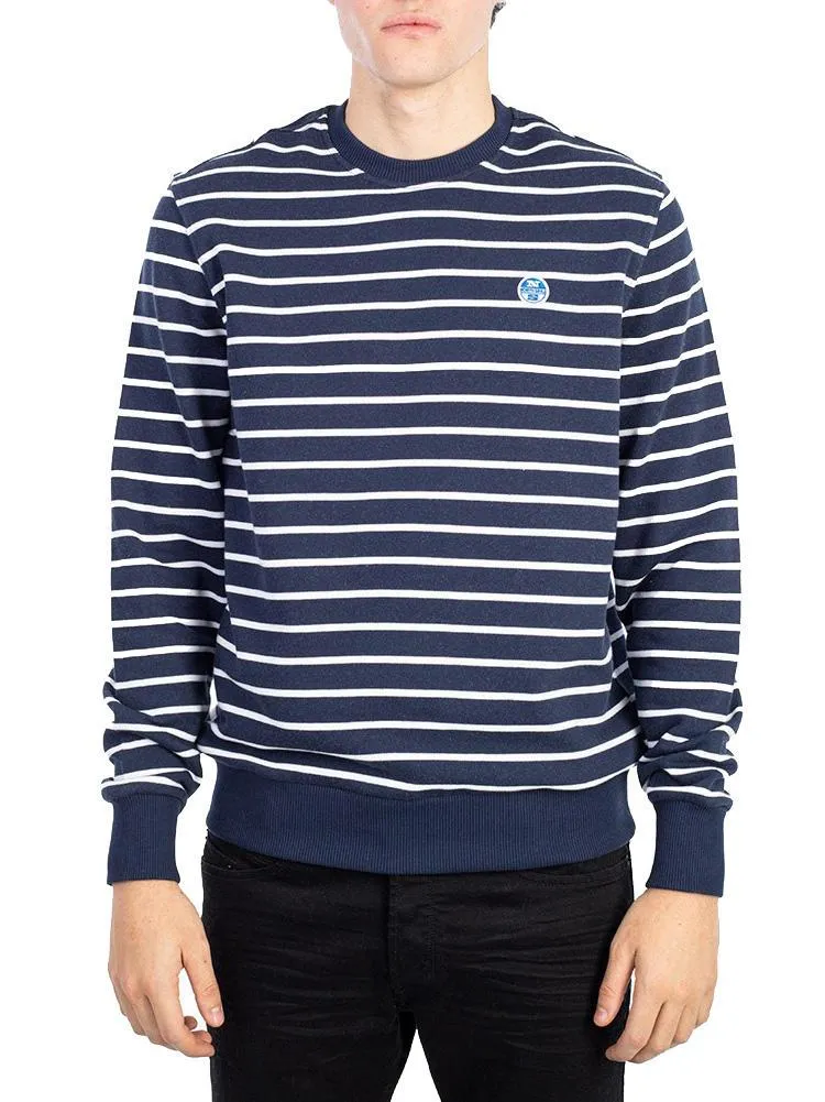 North Sails Stripes Sweat Col Rond En Coton Combinaisons 2 - Achetez À Prix Outlet!