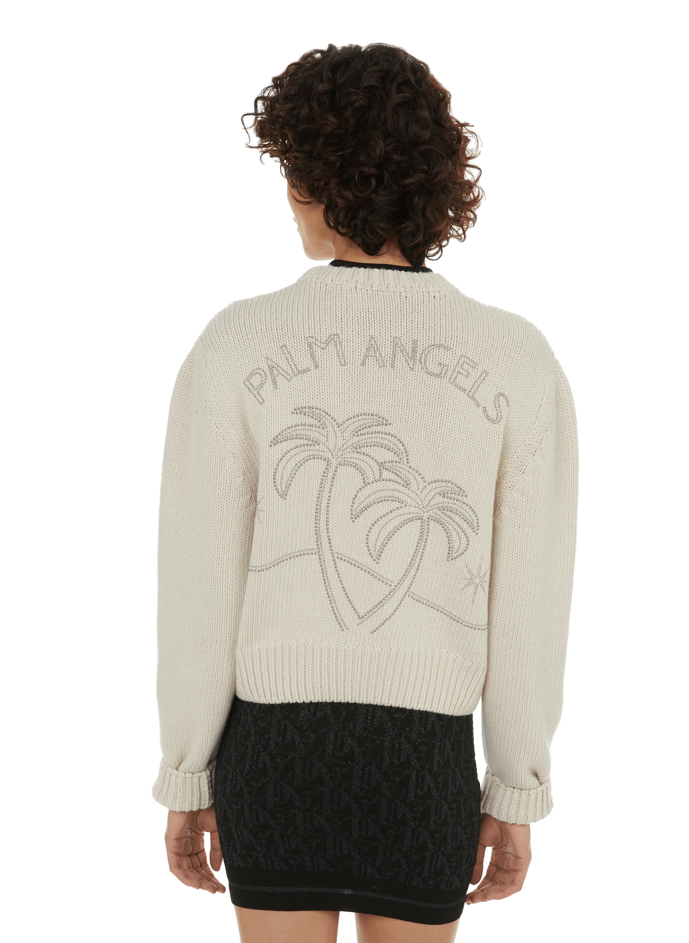 PALM ANGELS  Pull court - Blanc