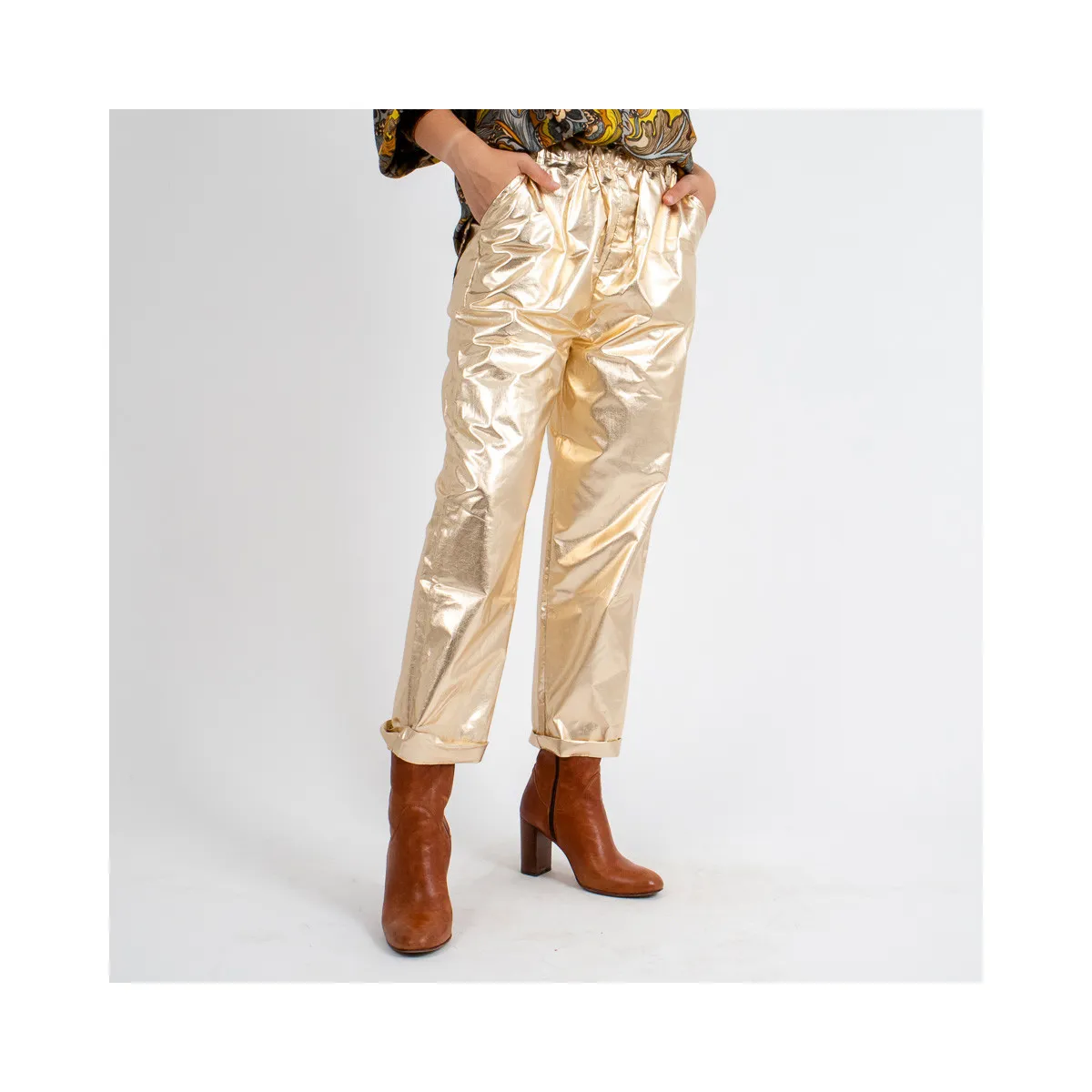 Pantalon Brillant YAEL Or HIVER 2023 Hod Paris à -60%
