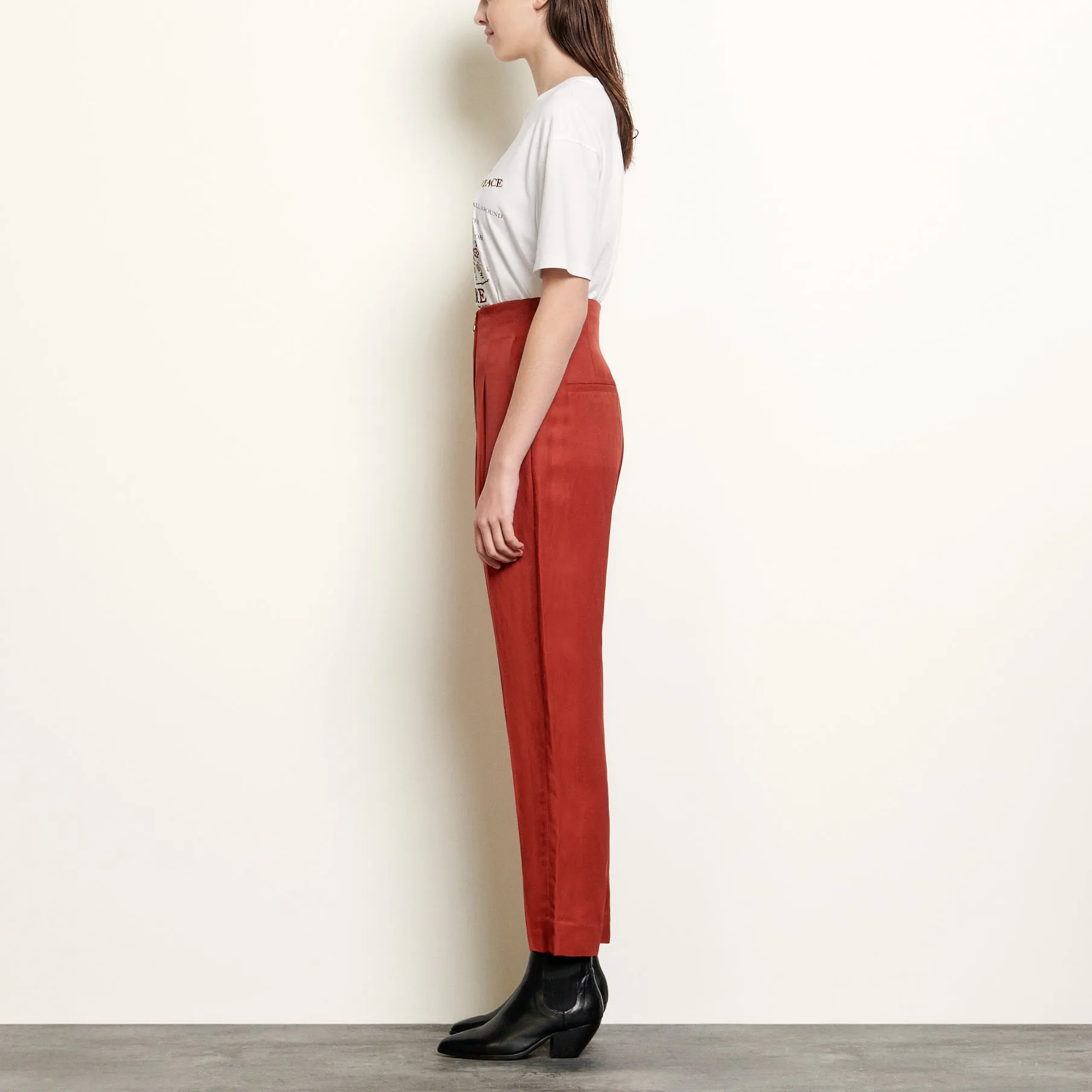 Pantalon de tailleur taille haute