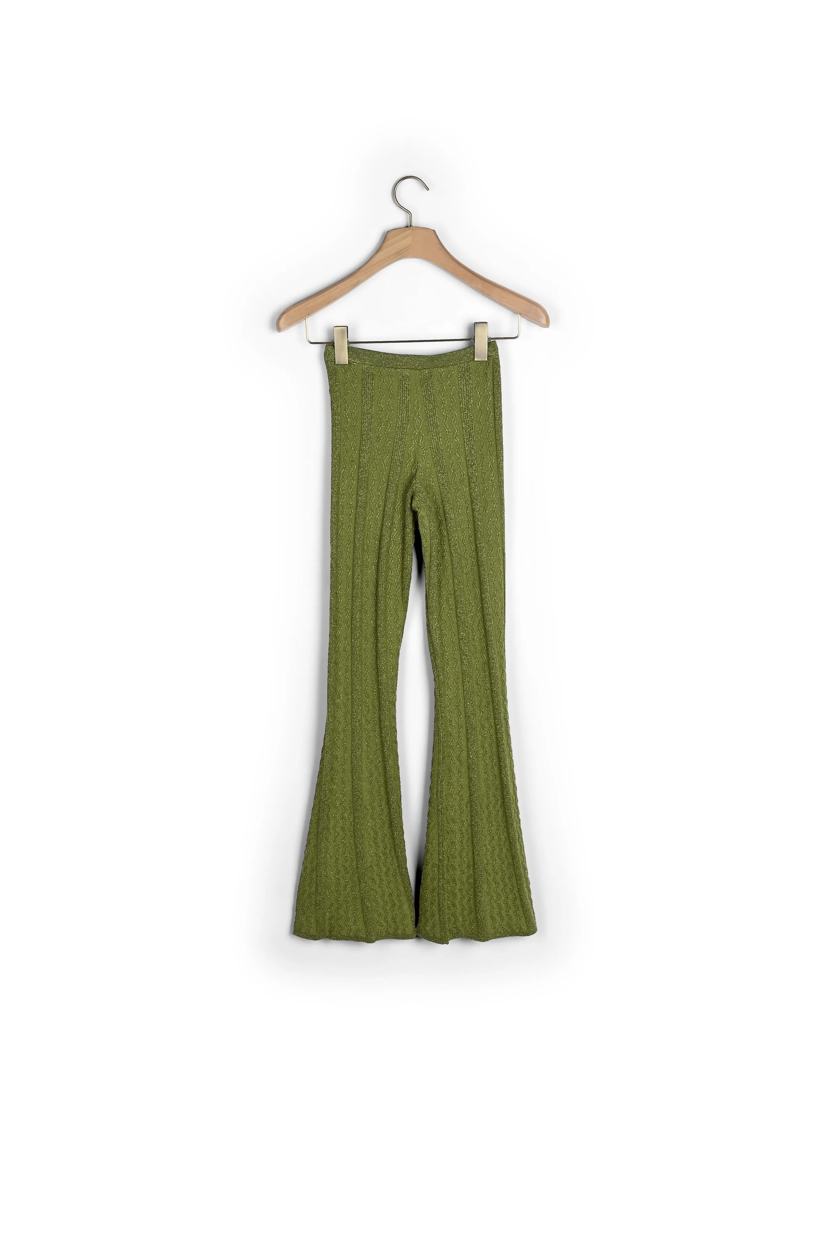 Pantalon en maille métallisée