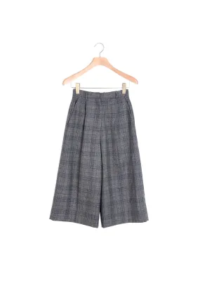Pantalon large 7/8ème à carreaux