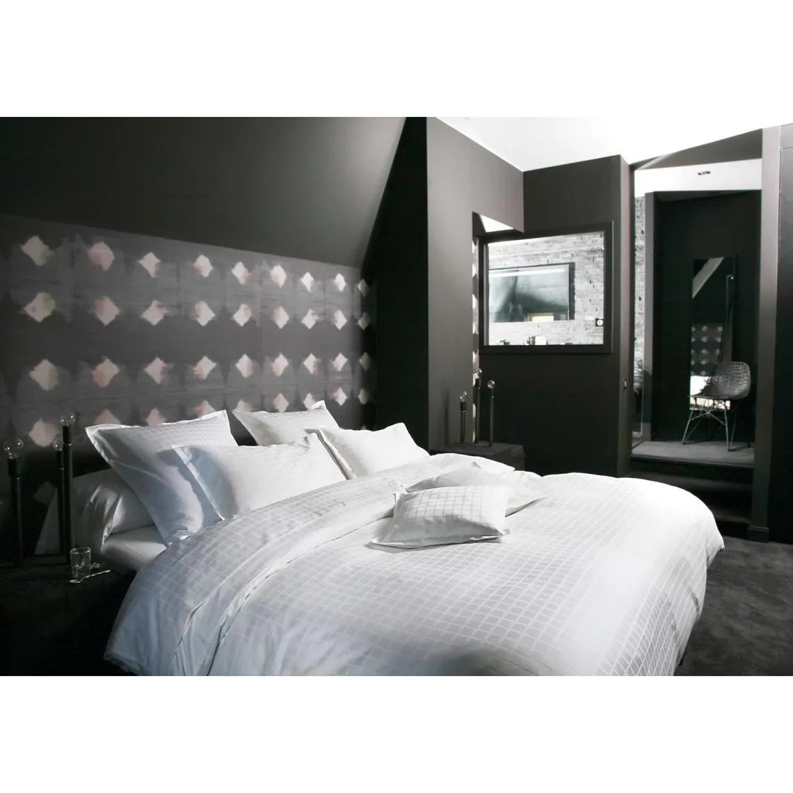 Parure Drap, 2 Taies d'Oreiller et un Drap Housse PALACE Blanc   | 3 Suisses