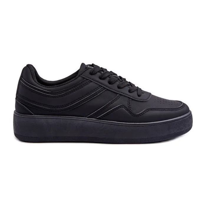 PE1 Chaussures De Sport Pour Femmes Sur Plateforme Noir Pudina le noir