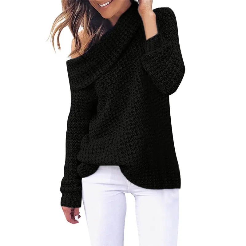 Pull Col Bénitier Femme Noir