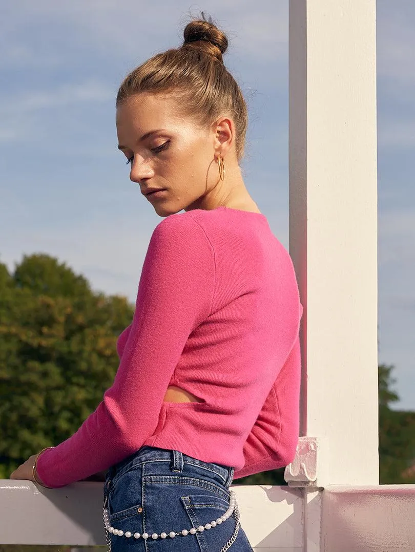 Pull court en maille fine