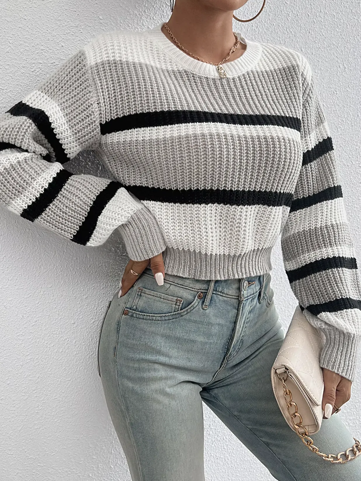 Pull court en maille