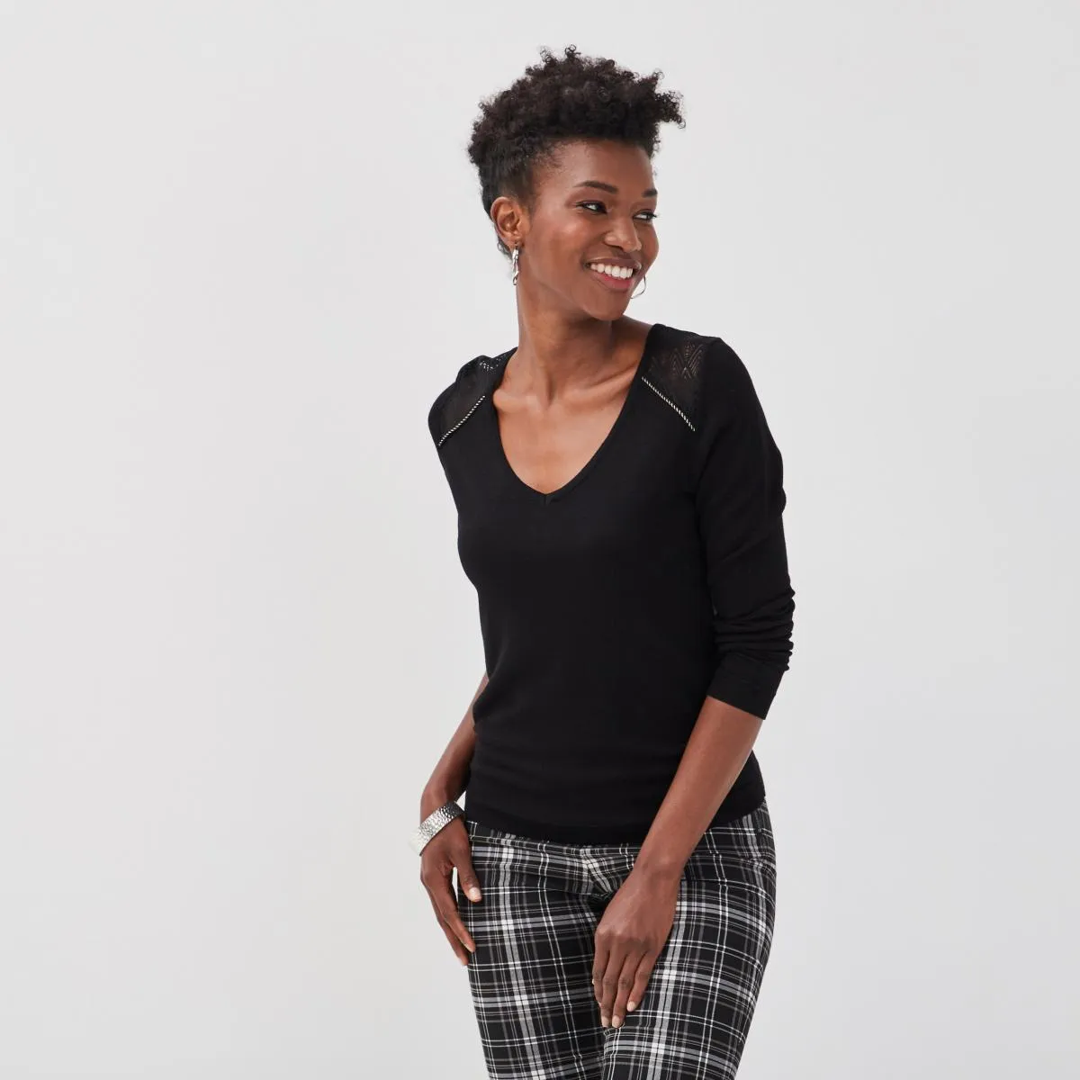 Pull détails ajourés | Pull 3 SUISSES