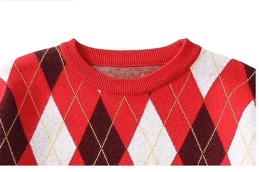Pull Jacquard Femme Vintage