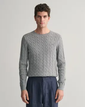 Pull ras du cou en maille de coton torsadée