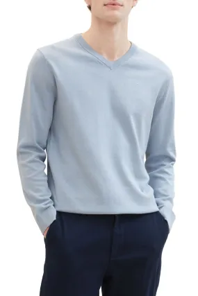 Pull TOM TAILOR V-NECK Foggy
