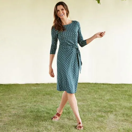 Robe avec Noeud sur Taille, Femme Stature Standard
