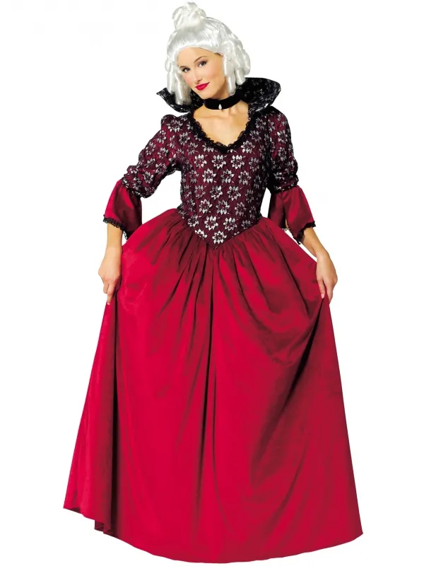 Robe de marquise bordeaux qualité théâtre