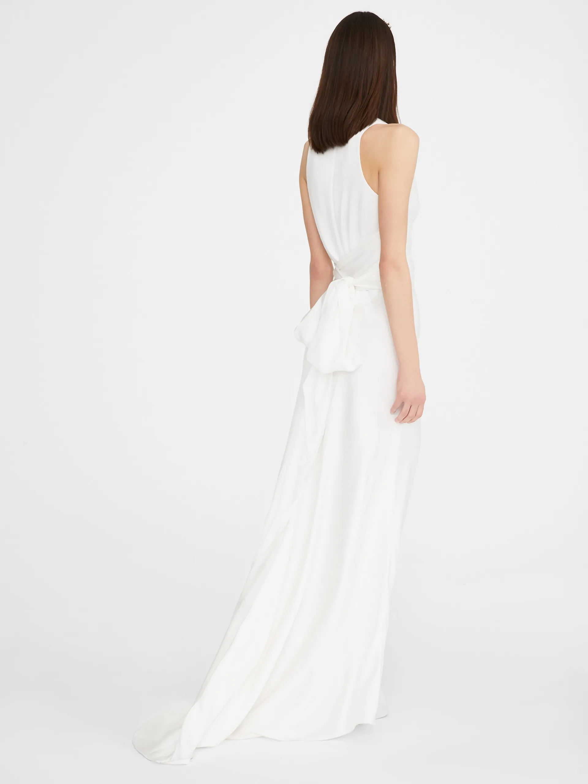 Robe en crêpe envers satin