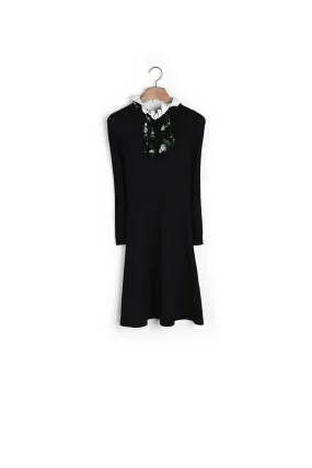 Robe en maille avec col foulard