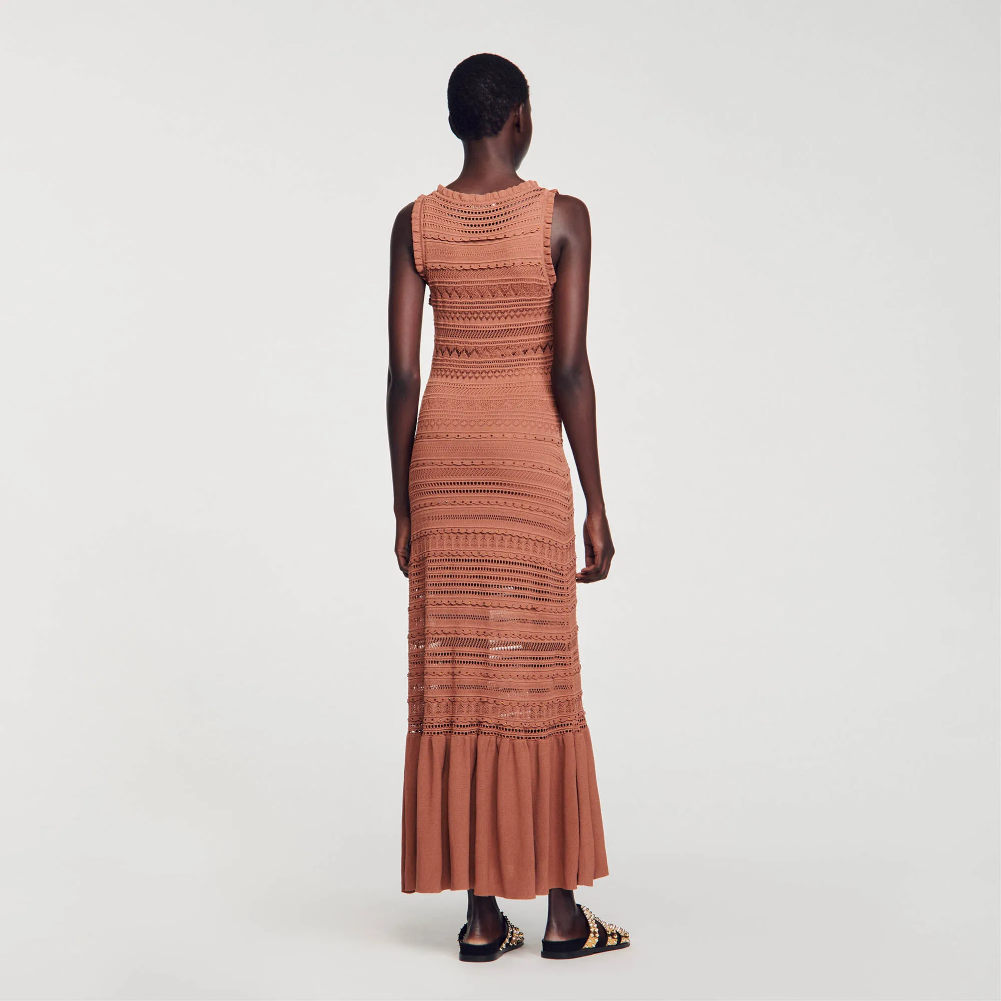 Robe longue en maille