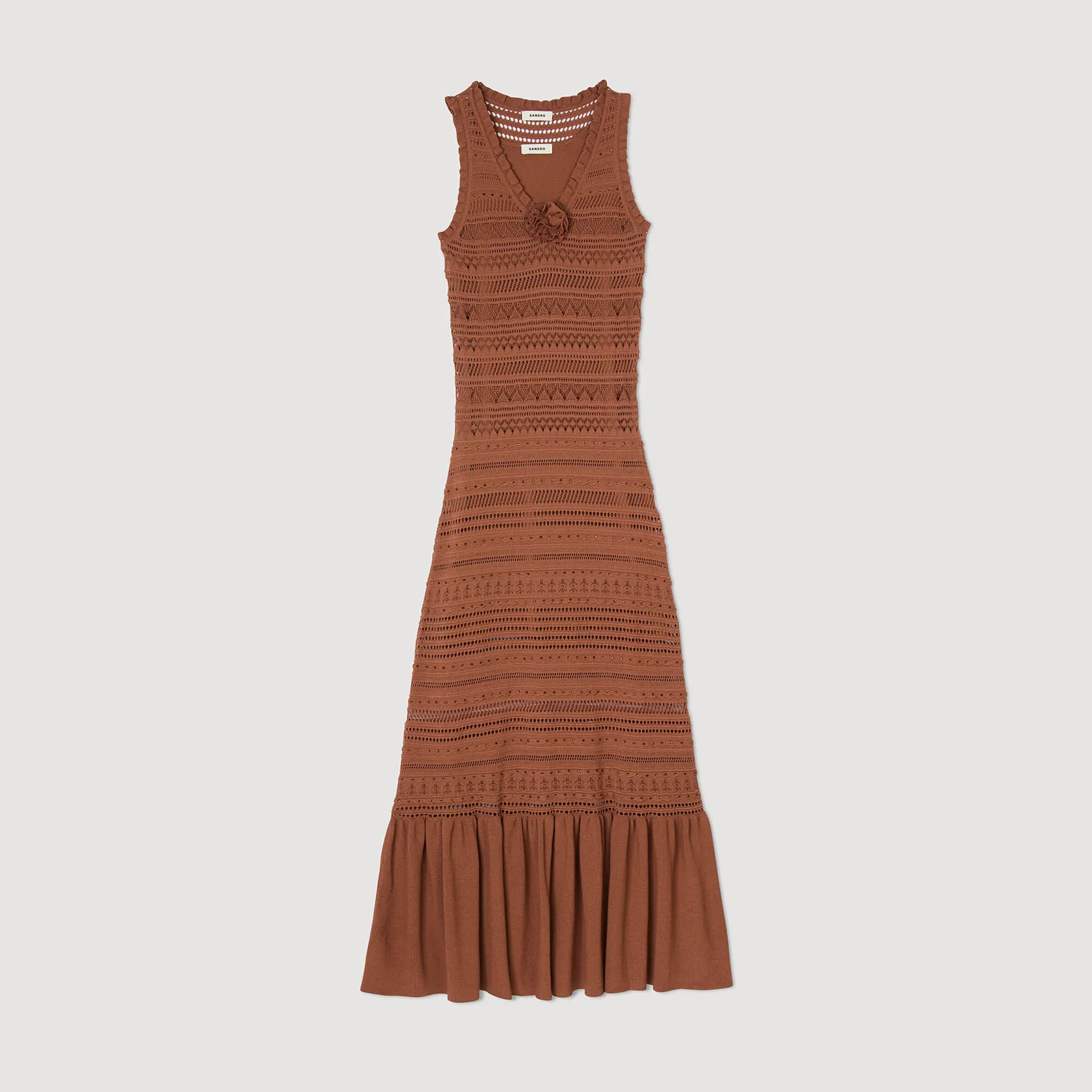 Robe longue en maille