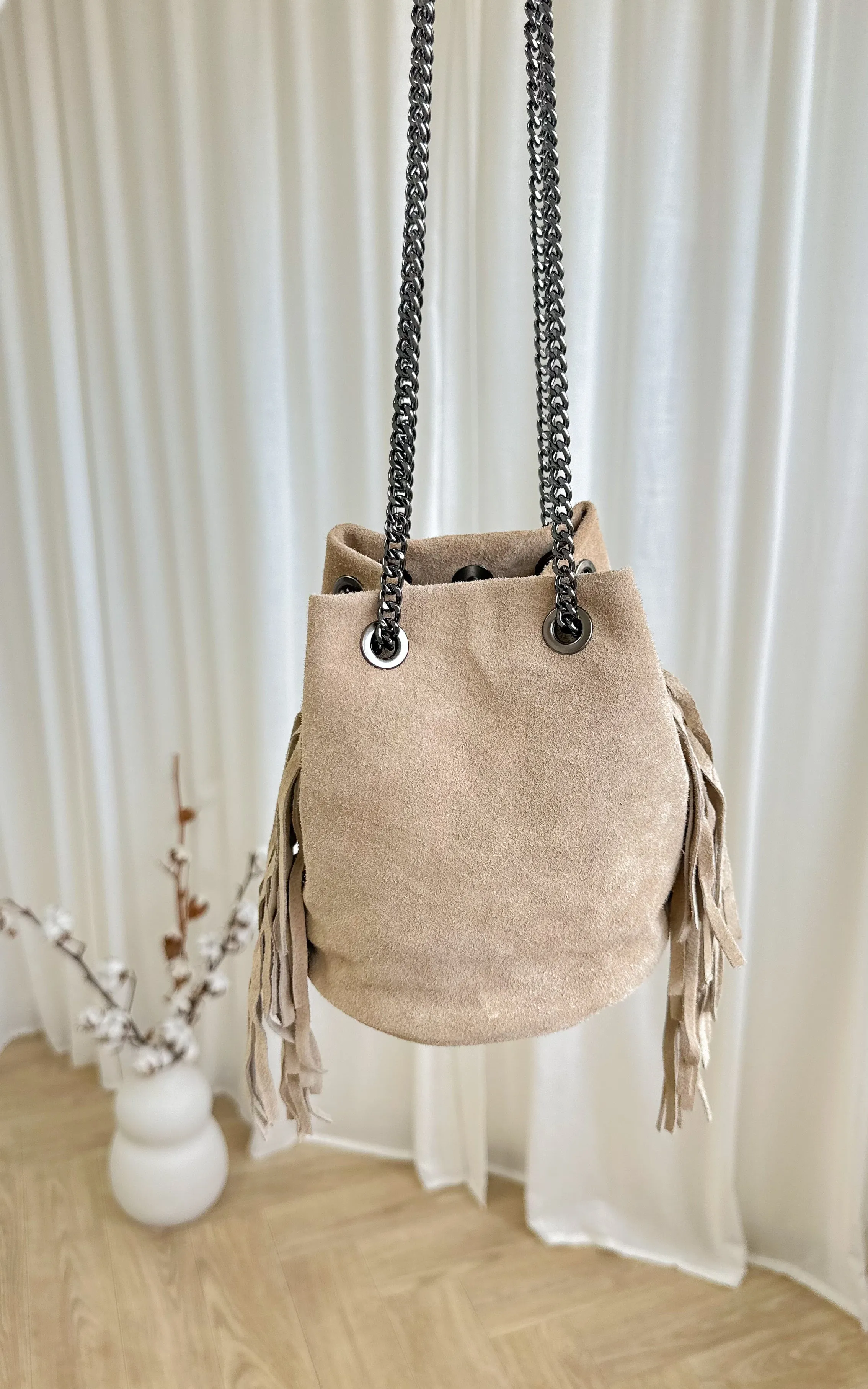 Sac cuir GWEN - beige 