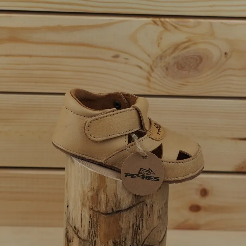 Sandales Cuir Souples Sable