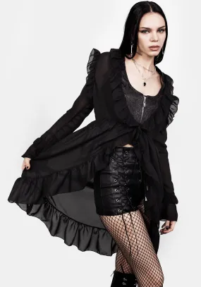 Shayla Sheer Frill Tie Dress