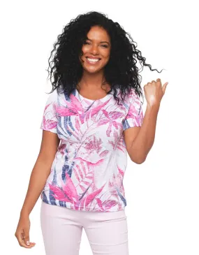 T-shirt rose strass 