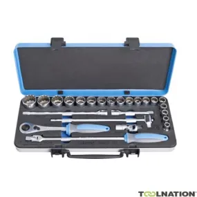 Unior 611941 190BI12P24 jeu de clés à douille 1/2" en coffret métallique