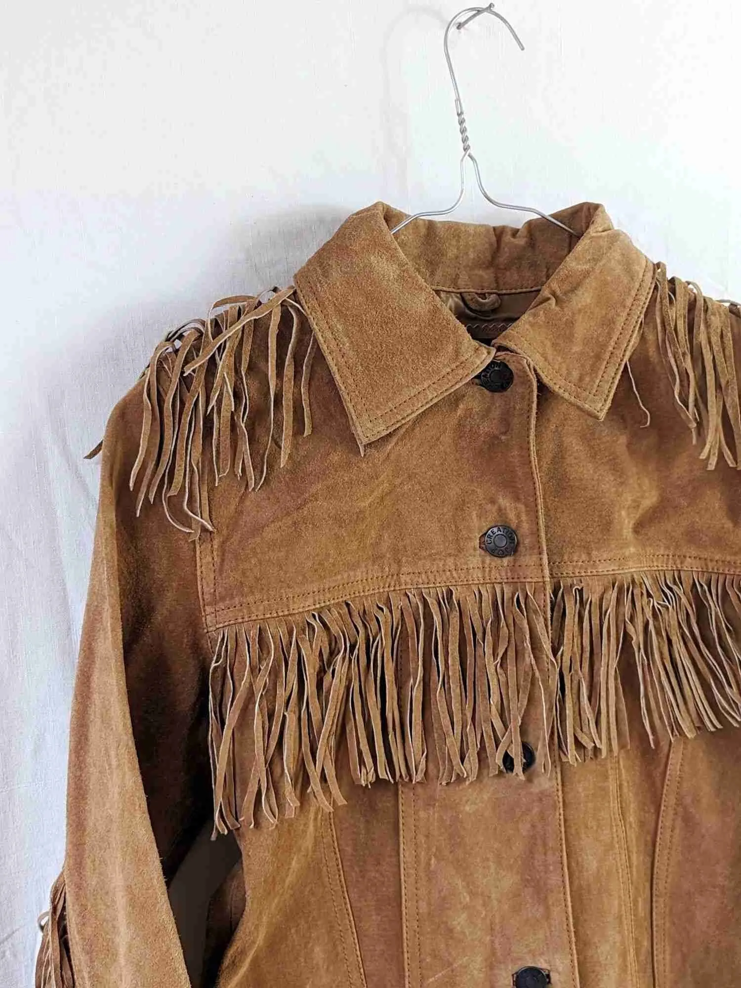 Veste en daim à franges