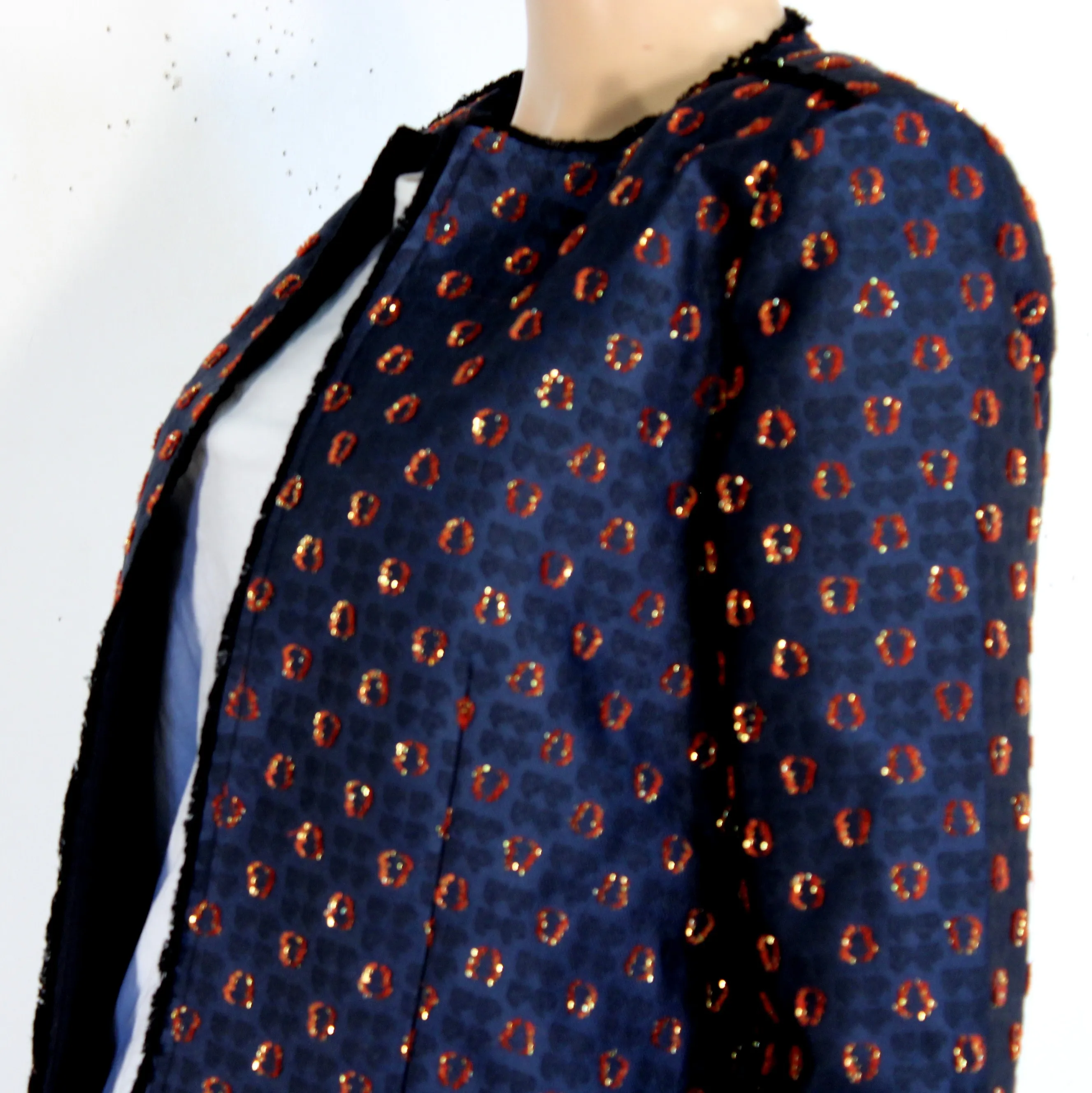 Veste Femme Bleue Léopard Rouge NEW MAN Taille S